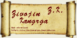Živojin Kangrga vizit kartica